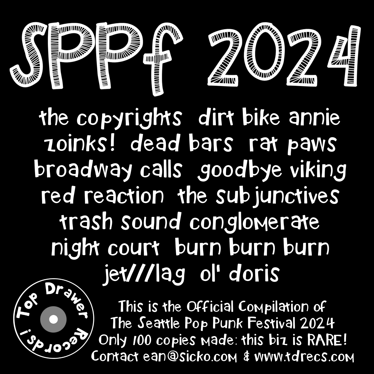 Seattle Pop Punk Festival 2024 Compilation CD