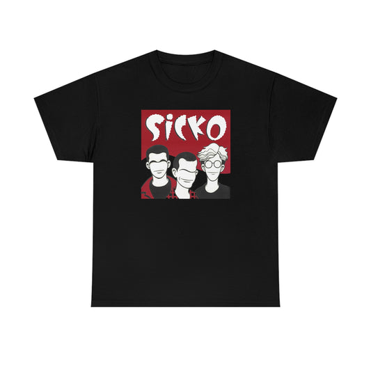 Sicko Red, White, and Black Shirt