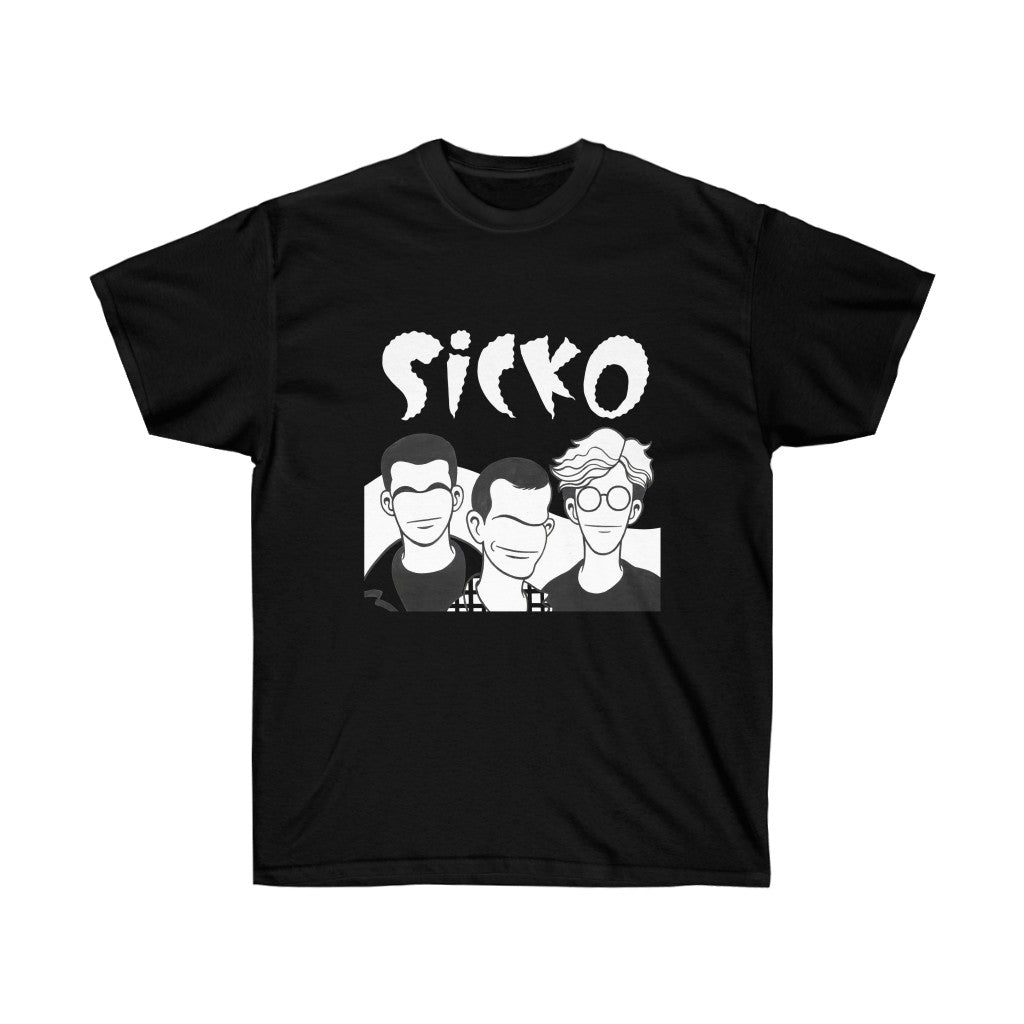Sicko White and Black Shirt